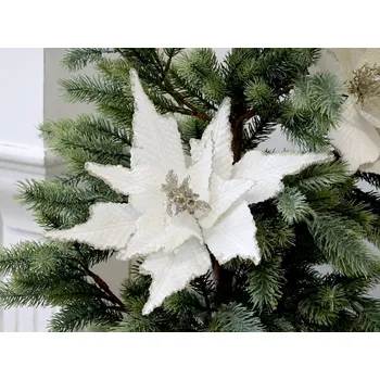 Vánoční ozdoba Chic Antique 52043701 vánoční hvězda 25 x 6 cm bílá