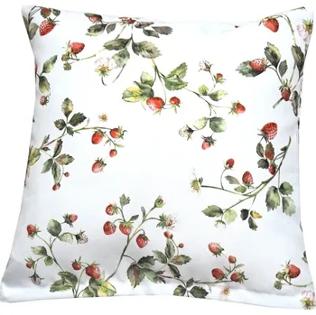 Povlak na dekorativní polštářek Povlak na polštářek Jahody 40x40
