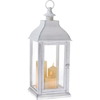 Lucerna Venkovní lucerna bílá velká 58,5cm