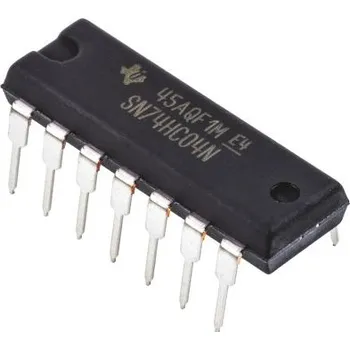 Měnič napětí Měnič SN74HC04N šestinásobnýkanálový HC, počet kolíků: 14, PDIP Ne