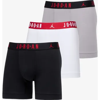 Pánská móda Boxerky Jordan Flight Cotton Core 3-Pack Boxer Brief Black/ White S