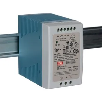 spínaný zdroj MEAN WELL Spínaný Napájecí zdroj na lištu DIN, počet výstupů: 1, výstup: 24V dc, 4A, vstupní: 85 → 264V ac,100W