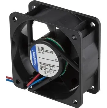 PC ventilátor ebm-papstAxiální ventilátor 12 V DC DC, průtok vzduchu: 43m³/h 2.4W200mA, 60 x 60 x 25mm
