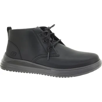 Pánské tenisky SKECHERS Pánský černý kožený kotník 204670-BLK-267 Velikost 40
