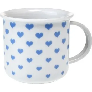 Hrnek 250ml TINA - modrá SRDÍČKA, U3395/25, čes.porcelán