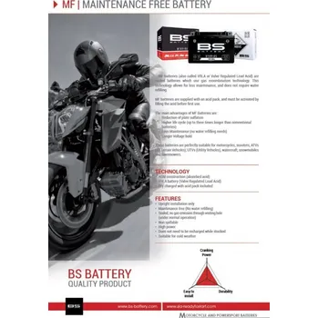 Motobaterie Bezúdržbová motocyklová baterie BS-BATTERY BTX7L-BS (YTX7L-BS) DERBI Senda 125 SM 2004-2014