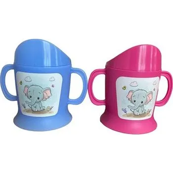 Hrníček 0,15l kojen. SLŮNĚ IML, AQUA, růž.transp., dětský, plast