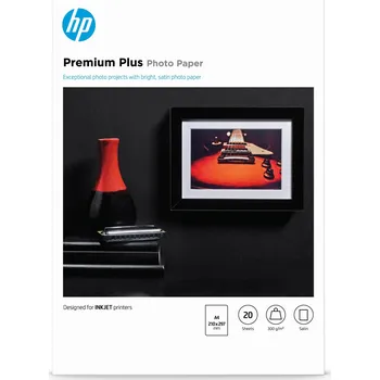 Papír pro tiskárny HP Premium Plus Semi-gloss Photo Paper-20 sht/A4/210 x 297 mm, 300 g/m2, CR673A