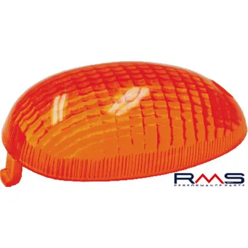 Elektroinstalace pro motocykl Sklo blinkru - levé přední RMS 246470060 oranžová Homologace PIAGGIO/VESPA NRG 50 mc2 1996-1998