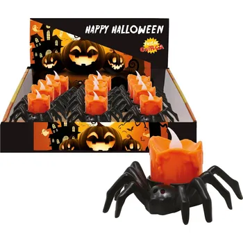 Karnevalový doplněk GuircaSvícen pavouk s LED svíčkou