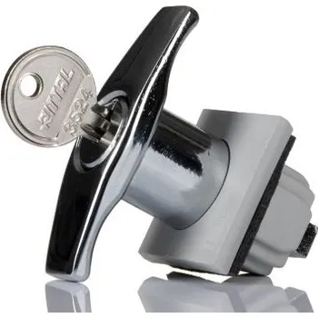 Dveřní kování Zamykací rukojeť, Odlévaný zinek Stříbrná Klika T Rittal