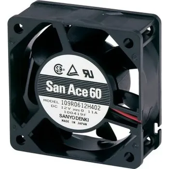 Měnič napětí Sanyo DenkiAxiální ventilátor 24 V DC DC, průtok vzduchu: 27.5cfm 3.12W130mA, 60 x 60 x 25mm