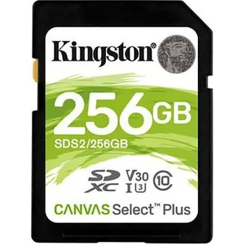 Paměťová karta Karta SD SDXC 256 GB Kingston, řada: Canvas Select Plus -25 → plus 85°C