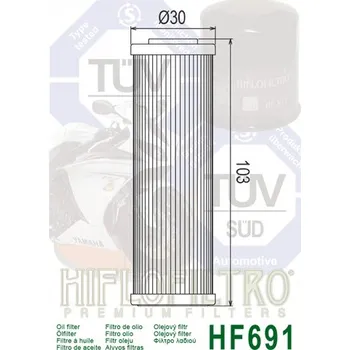 Motodíl Olejový filtr HIFLOFILTRO - HF691 FANTIC 250 Caballero 2019-2020