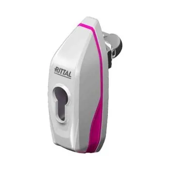 Madlo do koupelny Zamykací rukojeť, Práškové lakování, Odlévaný zinek Šedá Madlo Mini 128mm Rittal