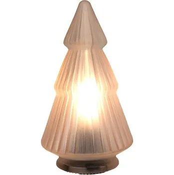 Lampička HIT Skleněná dekorativní LED lampička 19,5cm stromek