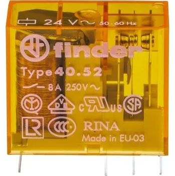 Relé Výkonové relé DPDT Montáž na PCB 24V ac 40