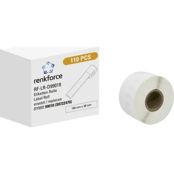 Tiskárna štítků Renkforce etikety v roli kompatibilní náhradní DYMO DYMO 99018 190 x 38 mm papír bílá 110 ks trvalé víceúčelové etikety RF-6027840