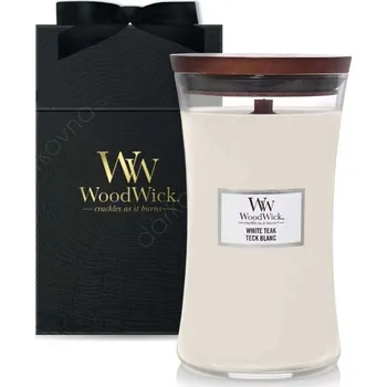 Dárkový potravinový koš Dárkovna s.r.o. Svíčka WOOD WICK WHITE TEAK MAX