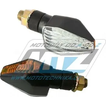 Elektroinstalace pro motocykl Blinkry LED Mini &quot;Trigon&quot; (obroustranné prosklení) - černé 84-MIR7014