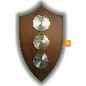 Meteostanice Dřevo Novák Barometr frézovaný č.301 Barva: Kaštanová