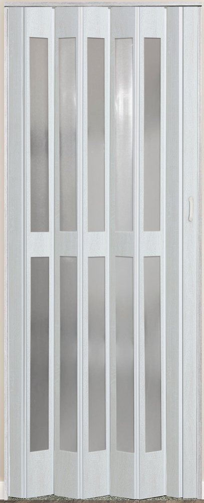 ERKADO Shrnovací dveře Prosklené - Jasan Bíly 82/202 cm