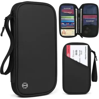 Peněženka Cestovní organizér na doklady a peníze | peněženka - Černá