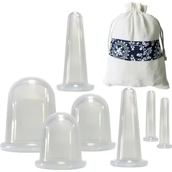 Masážní přístroj Masážní silikonové baňky proti celulitidě | vakuové baňky - 7 ks čiré