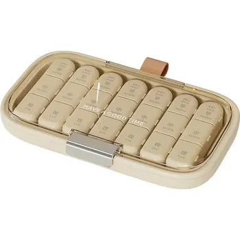 Lékárnička Přenosná lékárnička pro léky | cestovní organizér na léky - Bílá-Velká