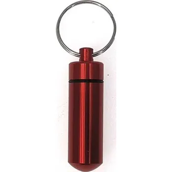 Lékovka Kapesní hliníková krabička na léky | dávkovač na léky - Červené