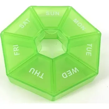 Dávkovač léků Cestovní organizér na léky 7 dní | přenosný dávkovač - Zelená