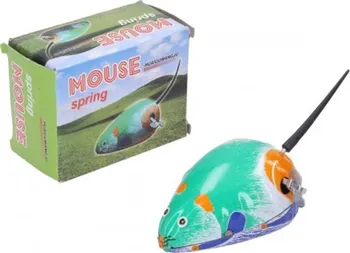 Figurka Mouse Spring kovová myš na klíček v krabičce