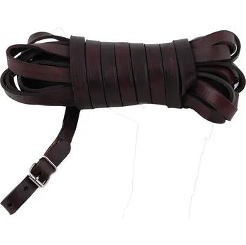 Vodítko pro psa Zubíček Barvářská šňůra plochá šíře 14 mm, Hnědá Délka: 10 m