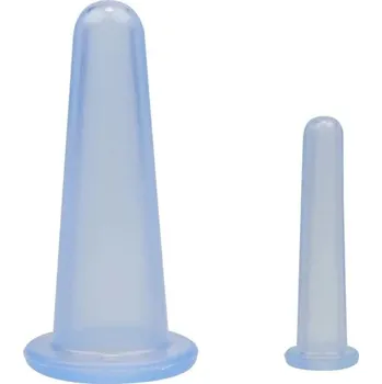 Masáž Masážní silikonové baňky proti celulitidě | vakuové baňky - 2ks Modrá