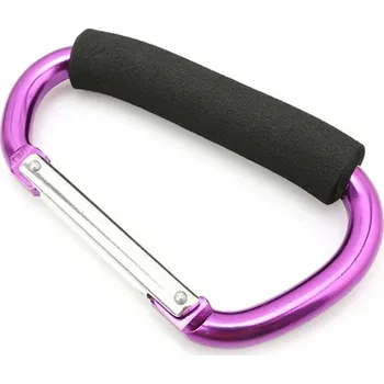 Organizér na kočárek s karabinou | Karabina na tašky, Držák nákupů - Nachový