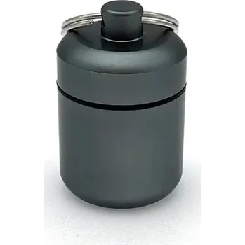 Dávkovač léků Hliníkové mini cestovní pouzdro na léky | organizér na léky | dávkovač léků - Matná šedá