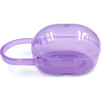 Úložný box Malý plastový úložný box na dudlíky | úložný organizér, cestovní krabička - Nachový