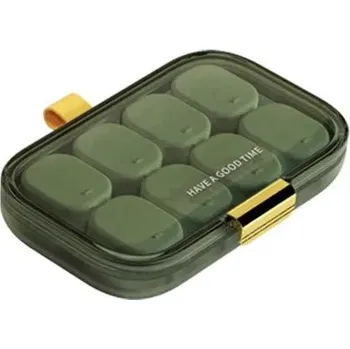 Zdravotnický materiál Přenosná lékárnička pro léky | cestovní organizér na léky - Zelená-Malá