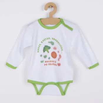 Kojenecký body Body s potiskem New Baby ...maluju si po tělíčku - Velikost 80 (9-12m)