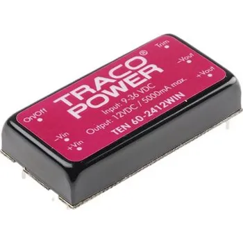 Měnič napětí DC-DC převodník 60W, výstup: 12V dc 5A 1.6kV dc, Vin 9 → 36 V DC