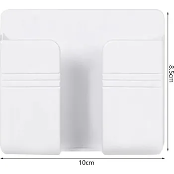 Úložný box Organizér na zeď bez vrtání | úložný box, držák na telefon - 1ks bílý