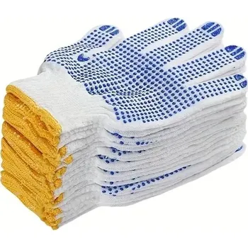 Pracovní rukavice Pracovní protiskluzové ochranné rukavice | ochrana rukou, bezpečnostní rukavice 12 párů - 12 párů modré