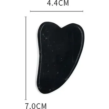 Odstranění vrásek pomocí gua sha | Gua sha kámen | masážní obličejová pomůcka - Černá-Malá