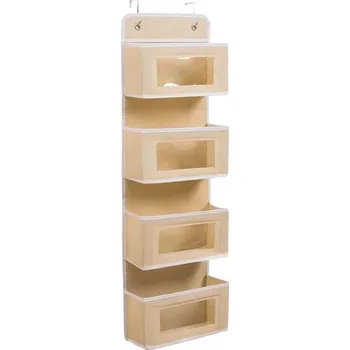 Úložný box Úložný systém na prádlo | úložný vak, závěsný organizér - béžový