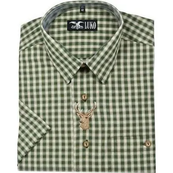Pánská košile LUKO Myslivecká košile F124118 - krátký rukáv Velikost: 41