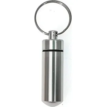 Lékovka Kapesní hliníková krabička na léky | dávkovač na léky - Stříbrný