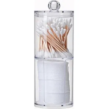 Organizér na kosmetiku Bambusový organizér na vatové tampony a kosmetické potřeby | Makeup taštička, Koupelnový box - G