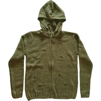 Dívčí svetr C.I.T C.I.T. Dětský svetr s výšivkou a s kapucí Velikost: 5-6 let