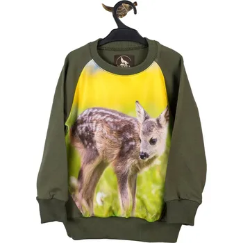 Dívčí mikina Wadera Dětská mikina motiv srnec Velikost: 98/104