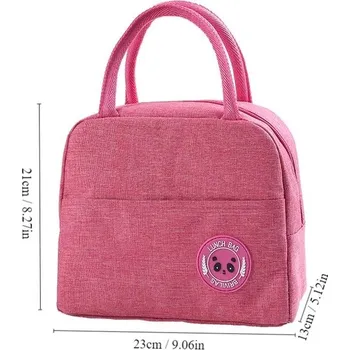 Izolační obědová taška na jídlo | termo taška, organizér na jídlo - růžový